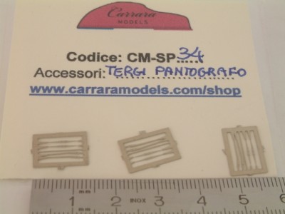 CM-SP34 set 6 pz tergicristallo assemblabile (normale o pantografo) in fotoincisione per modelli - scala 1:43